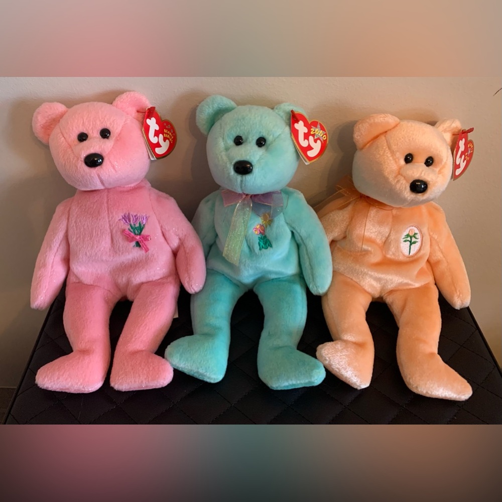 3 Beanie Babies (Bears)